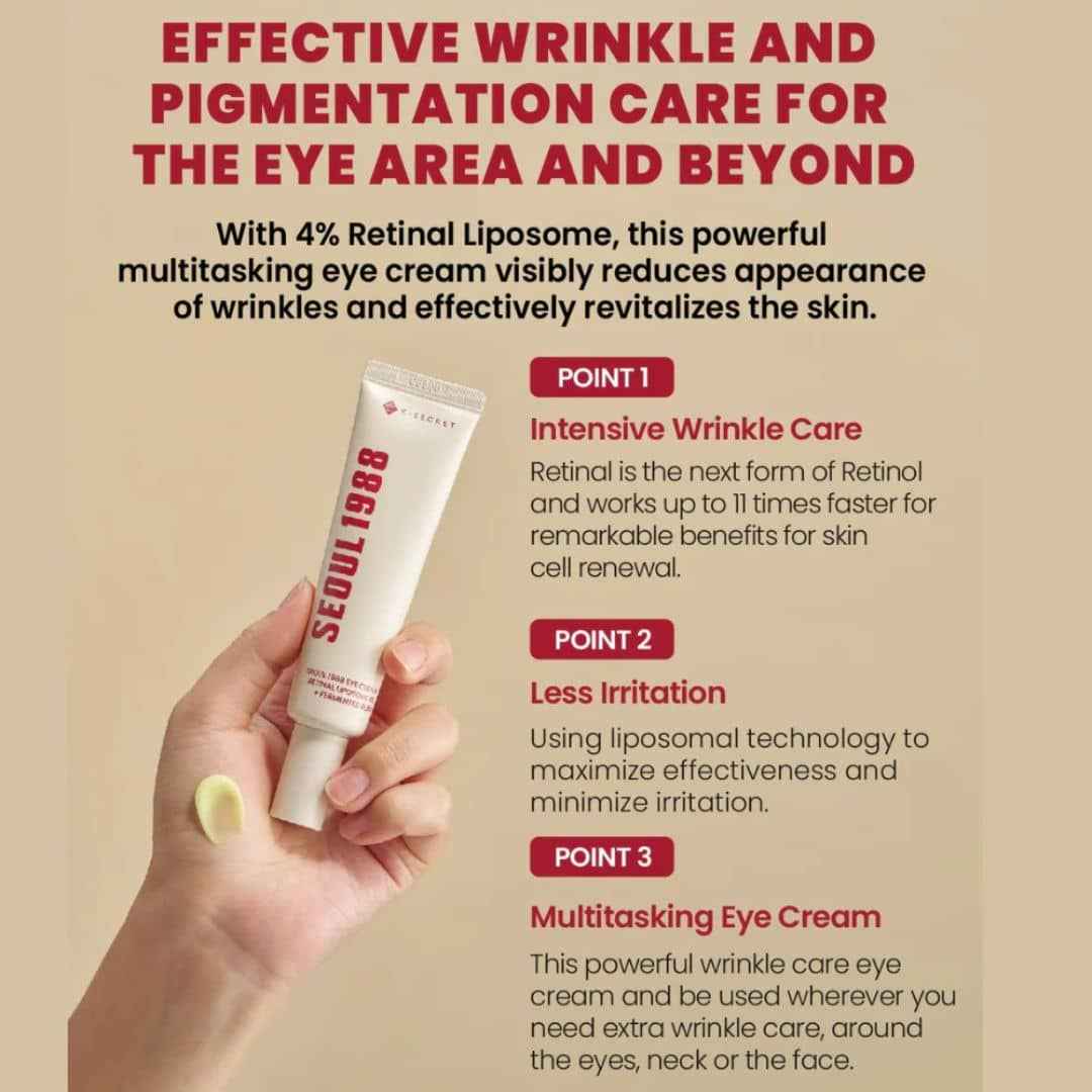K-SECRET SEOUL Eye Cream with 4% Retinal Liposome & Fermented Bean